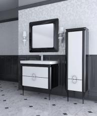 Комплект мебели для ванной Ювента Ticino 80 чёрно-белый