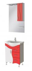Комплект мебели для ванной Ювента Бриз 65 красный