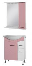 Комплект мебели для ванной Ювента Франческа 65 розовый