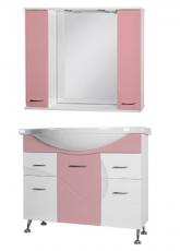 Комплект мебели для ванной Ювента Франческа 100 розовый