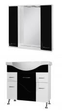 Комплект мебели для ванной Ювента Франческа 100 черный